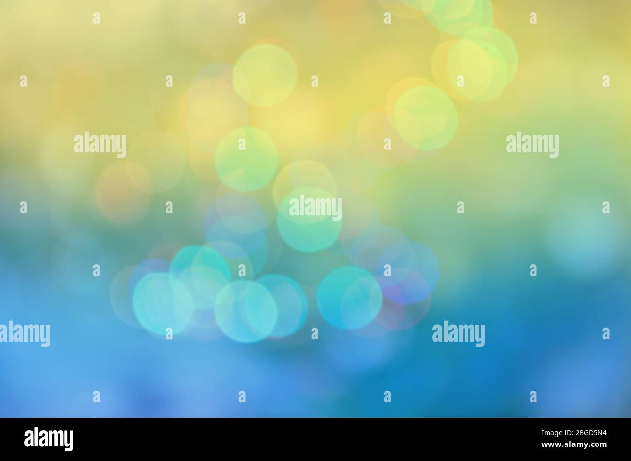 Natural bokeh background with sun rays. Blue sky and white clouds bokeh ...