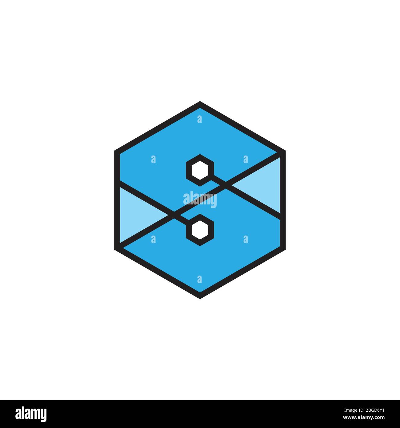 letter s simple hexagonal geometric logo vector Stock Vector Image ...