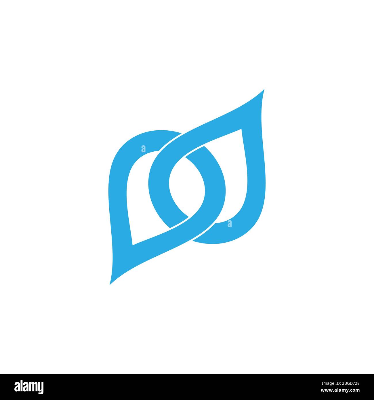 linked drop water symbol logo vector Stock Vector