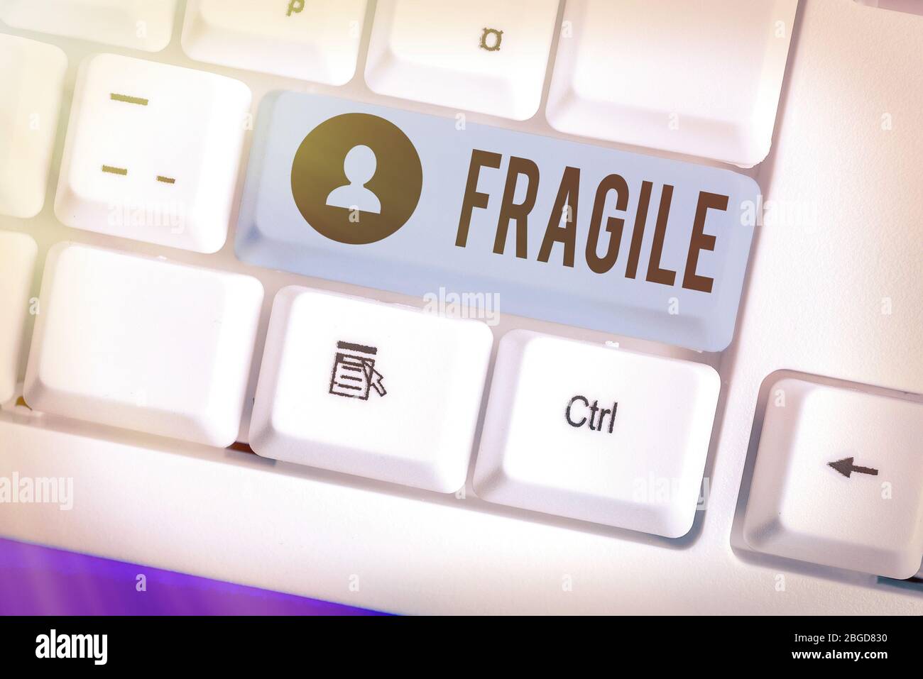 Fraglich Conceptual hand writing showing Fragile. Concept meaning Breakable ...