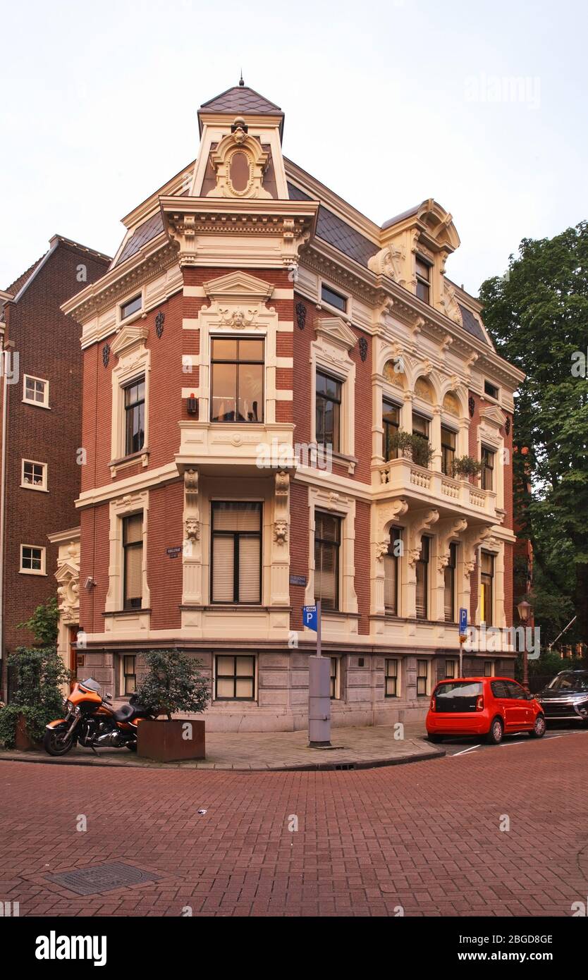 Vondelstraat street in Amsterdam. Netherlands Stock Photo