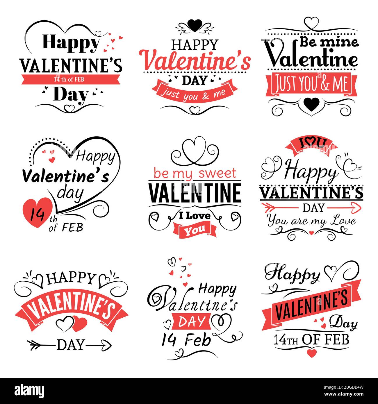 Retro vintage valentines day greeting card design Vector Image