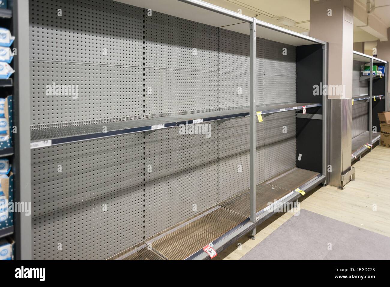 Sydney, Australia March 3, 2020 empty shelves in Woolworths