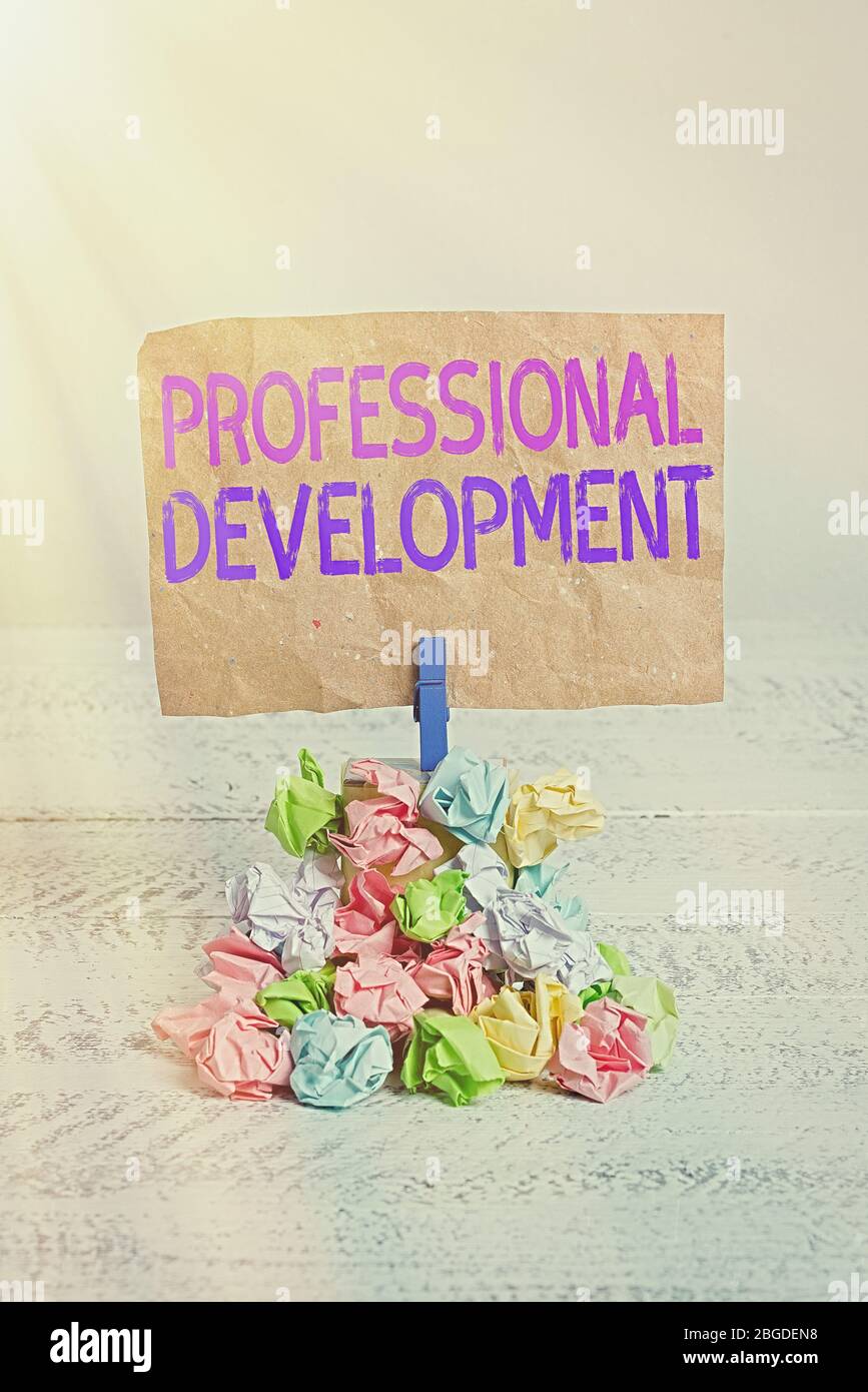 Text sign showing Professional Development. Business photo text ...