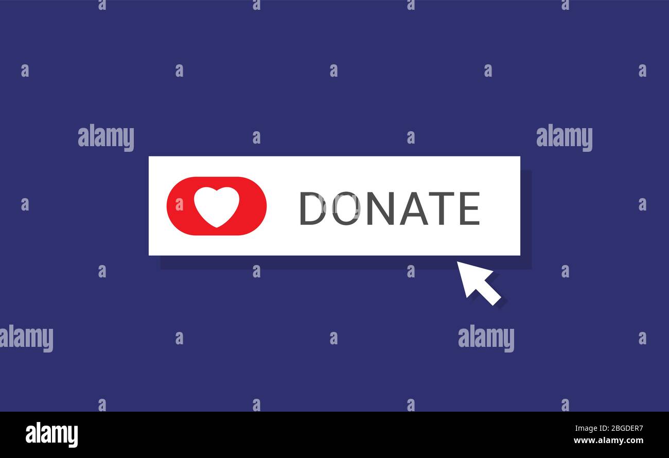 Donate button icon Stock Vector Image & Art - Alamy