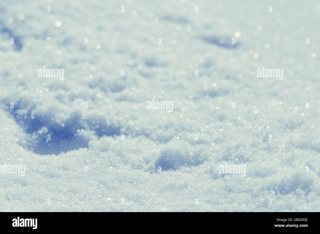 Abstract  shiny snow background. Fresh snow abstract texture background Stock Photo