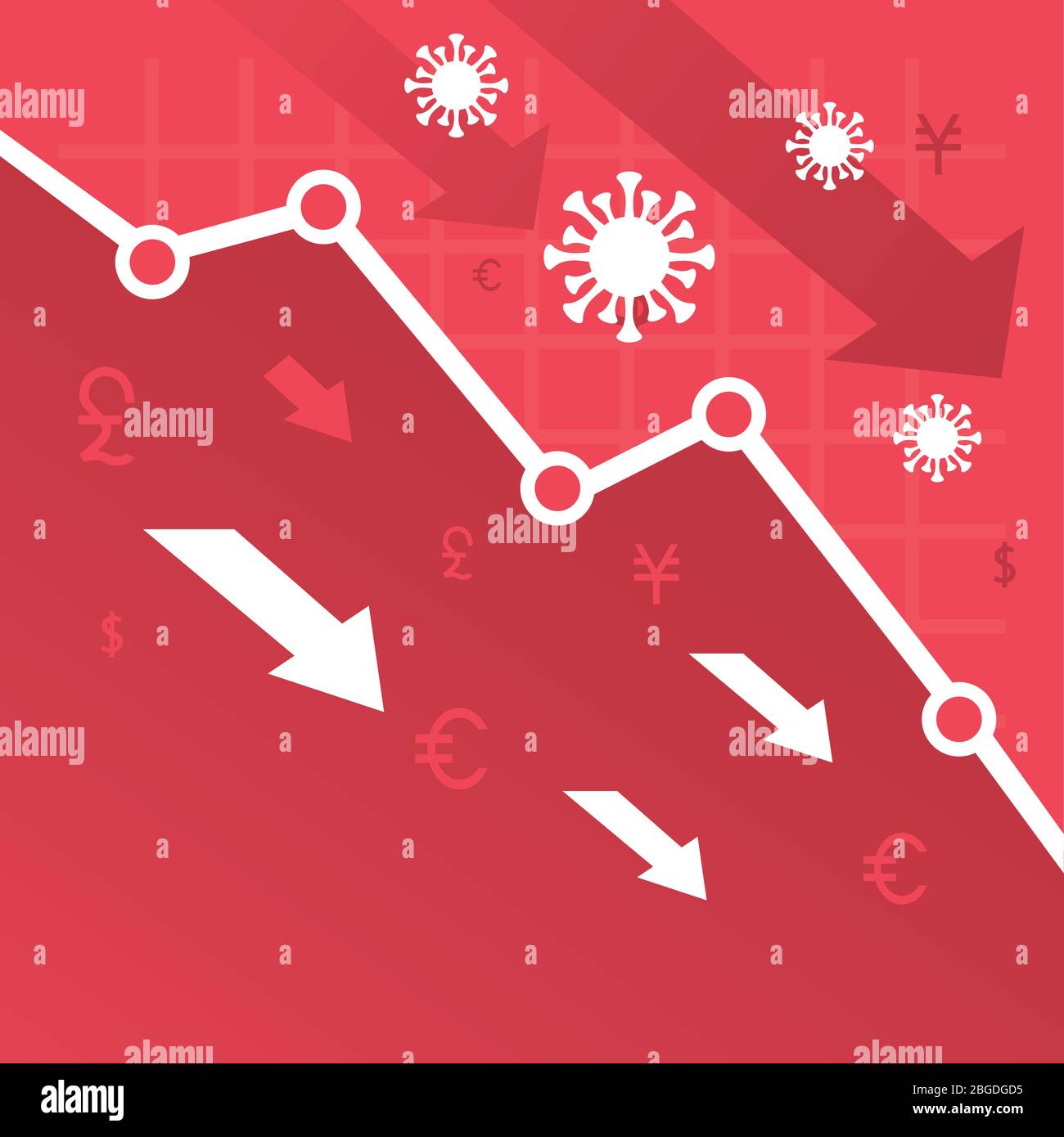 economy and covid19 statistics with arrows Stock Vector Image & Art - Alamy
