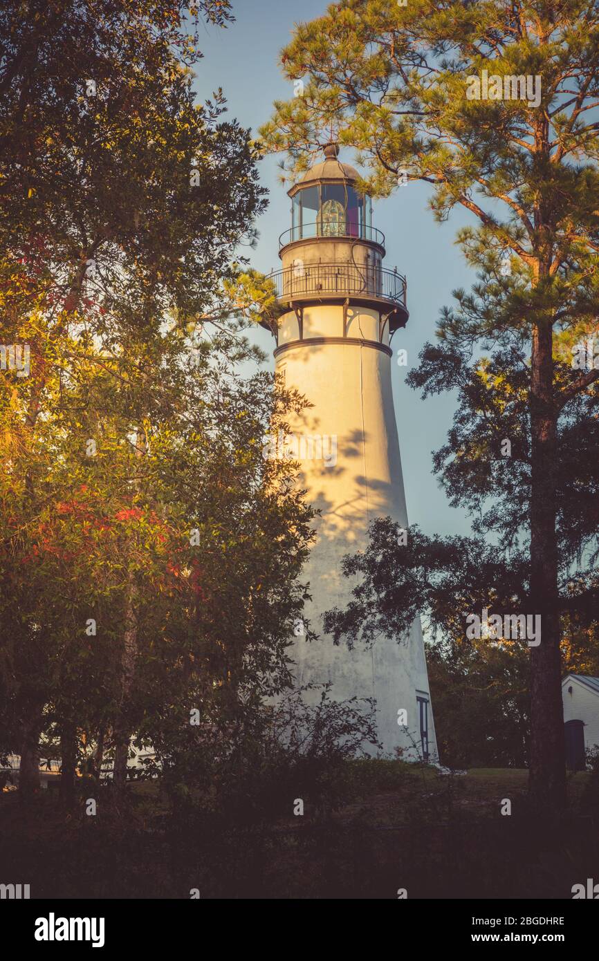 Amelia Island Lighthouse. Fernandina Beach, Florida, USA. Stock Photo
