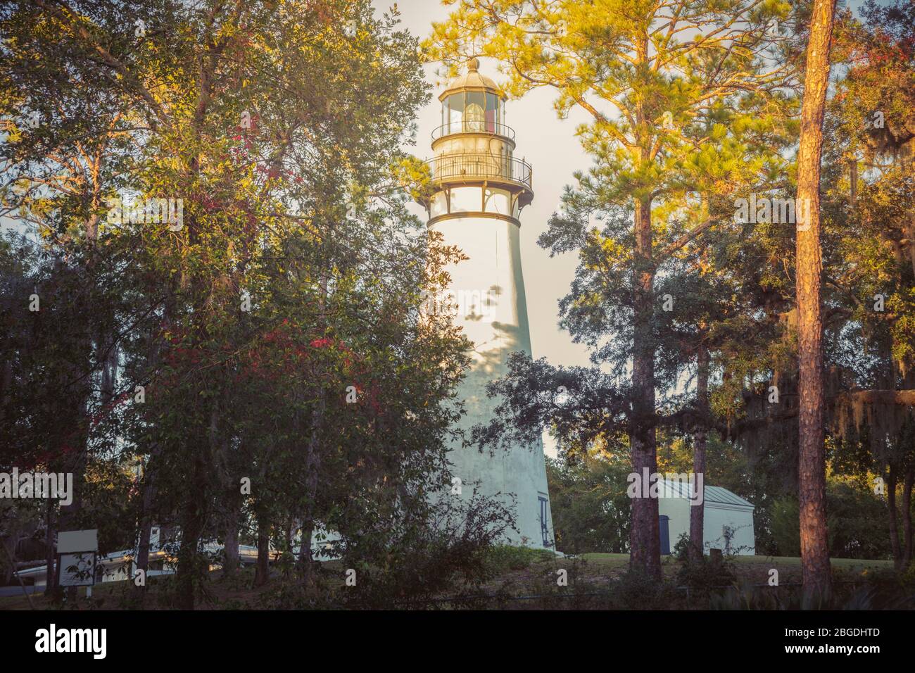Amelia Island Lighthouse. Fernandina Beach, Florida, USA. Stock Photo