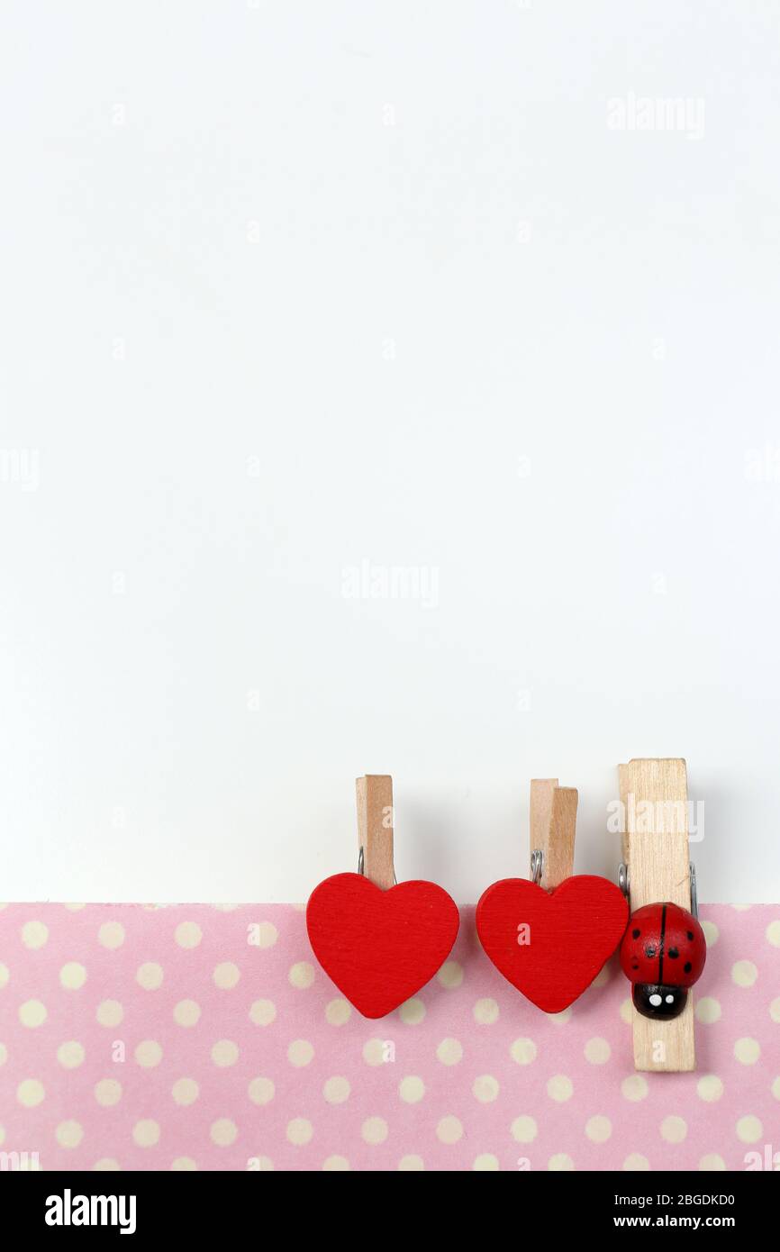 Abstract background with colorful wooden pins and paper Stock Photo - Alamy