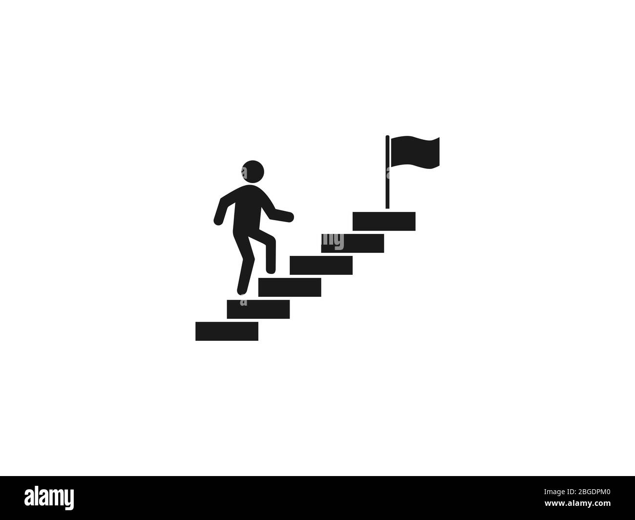 Stairs, stairwell, walks up icon. Vector illustration, flat design. Stock Vector