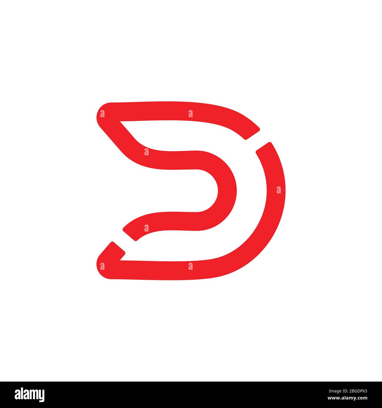vector of letter d curves red logo Stock Vector Image & Art - Alamy
