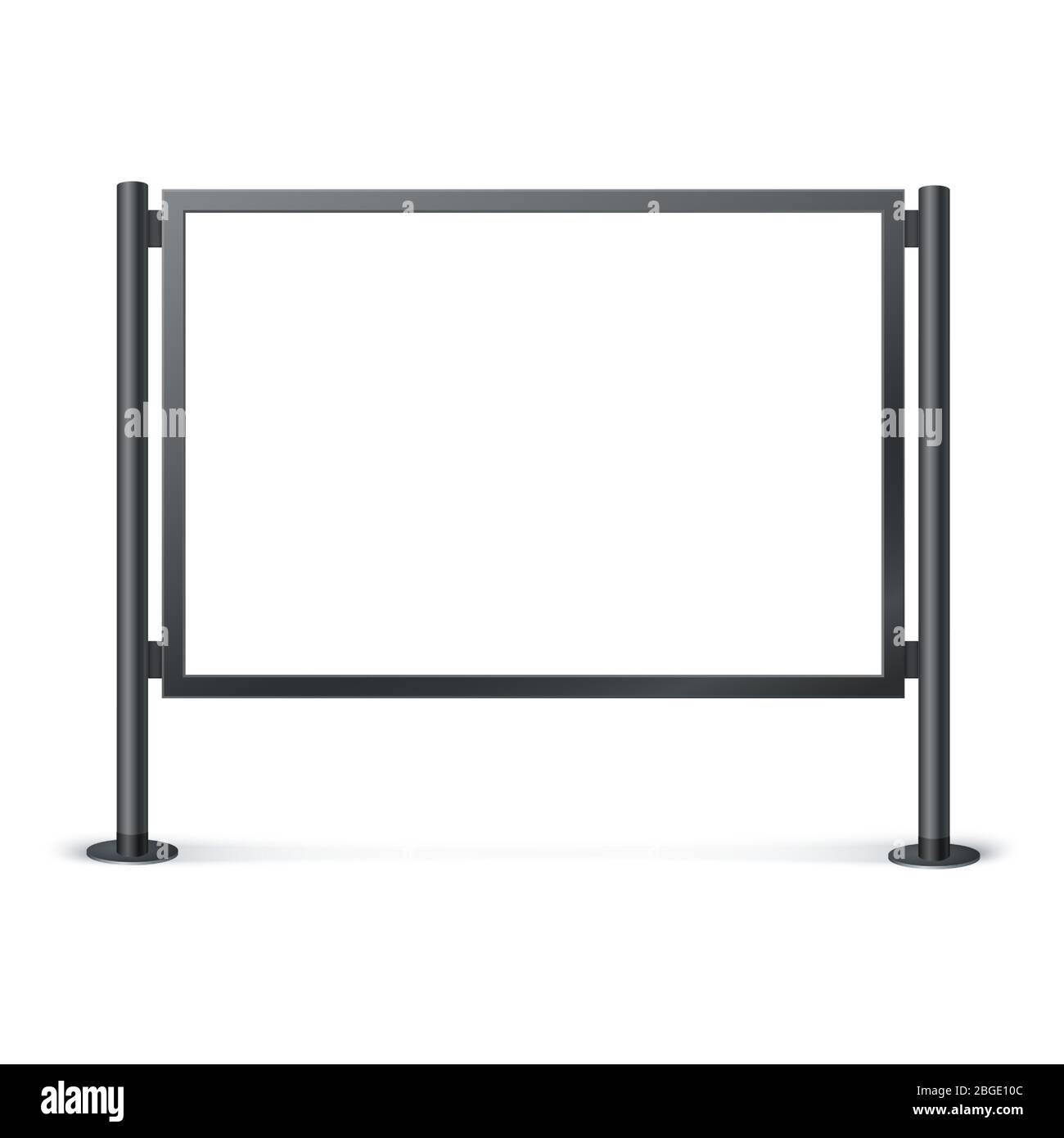 Street advertising stand for advertising. Mockup billboard. Vector Illustration Stock Vector