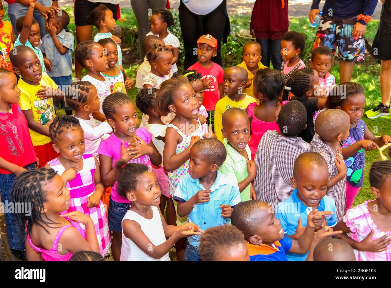 Soweto, South Africa - November 16, 2012: Young African Preschool kids