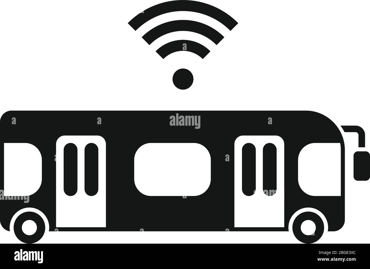 City bus wifi icon. Simple illustration of city bus wifi vector icon for web design isolated on white background Stock Vector