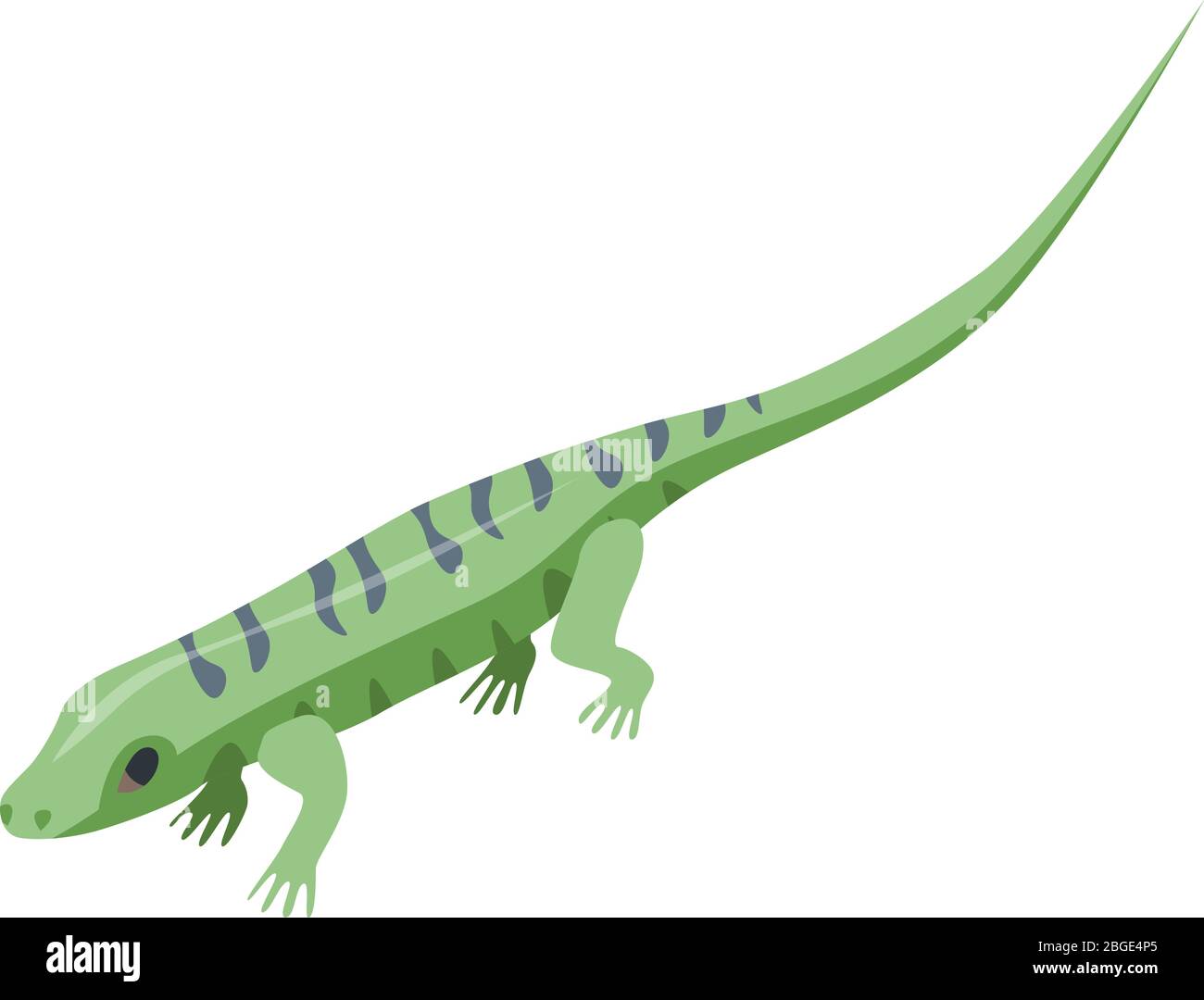 Water lizard icon, isometric style Stock Vector