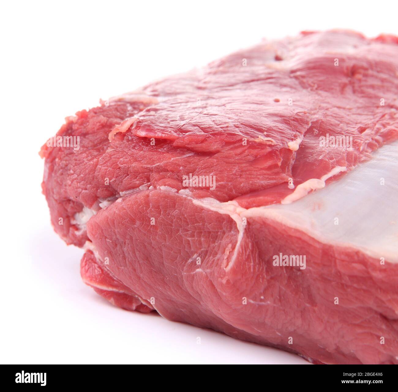 Raw beef meat isolated on white Stock Photo - Alamy