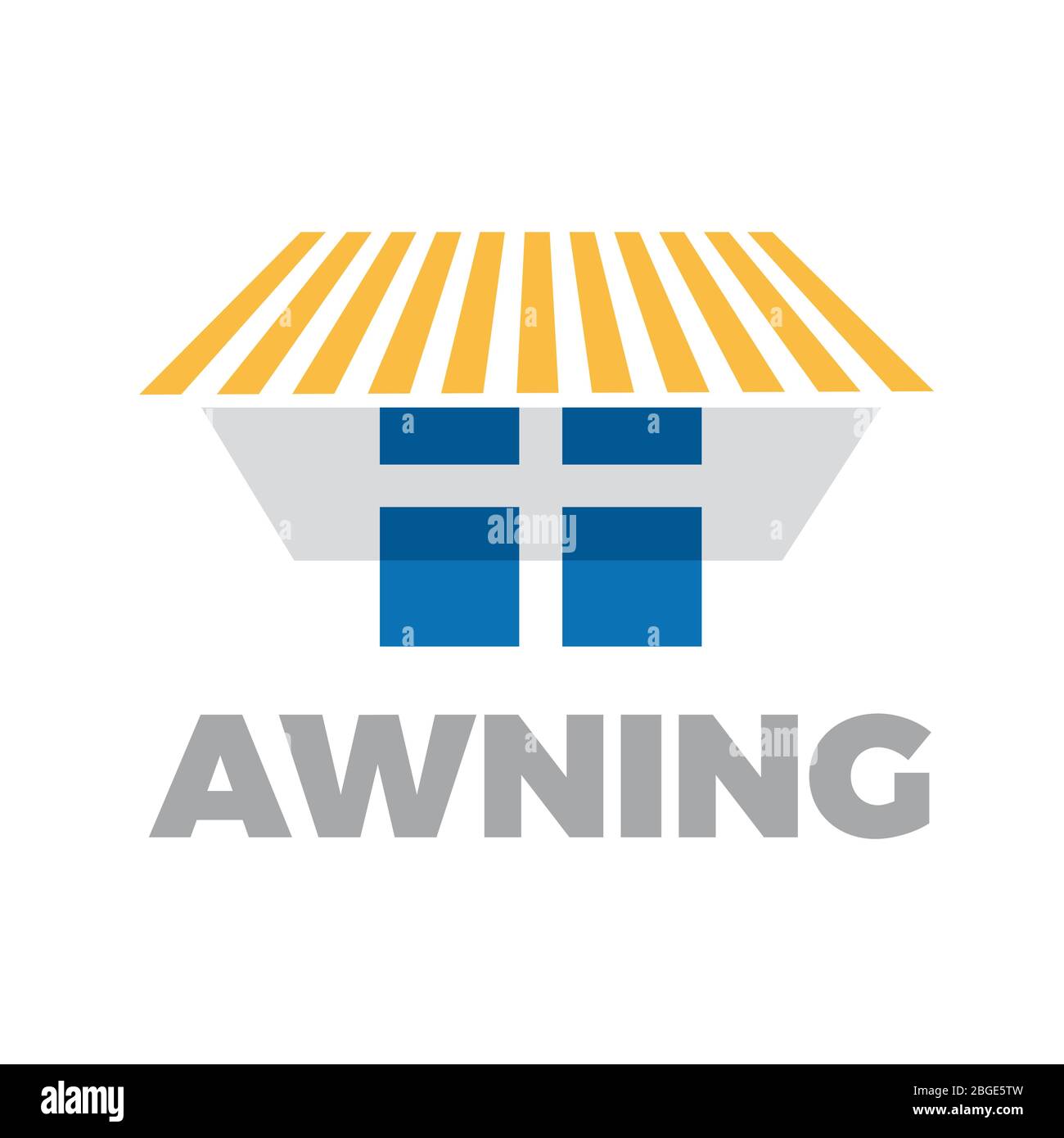 Awning logo design. Vector template Stock Vector
