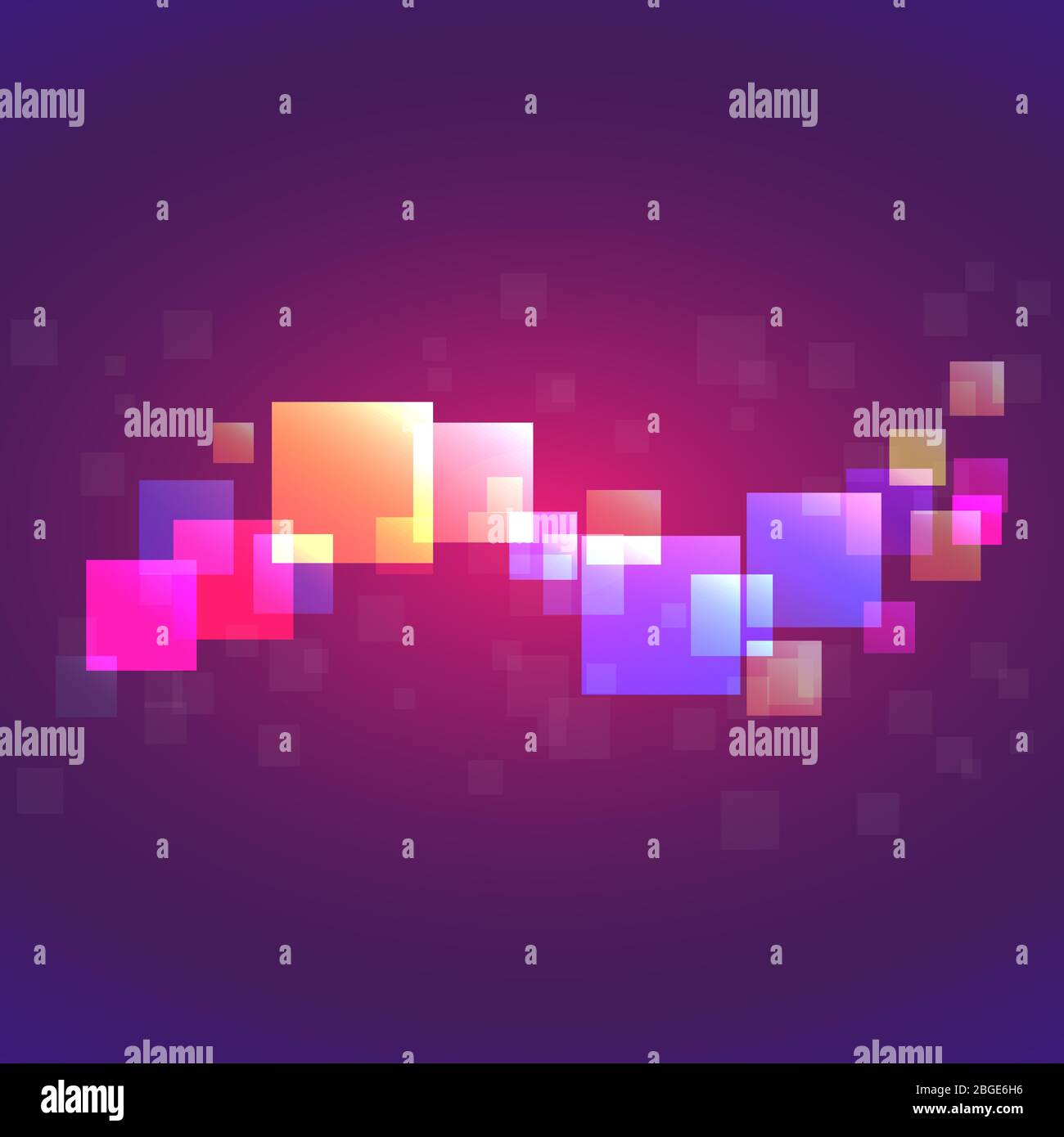 Colored pixel. Vector concept of network, background in color trend 2020, pink, purple and blue Stock Vector