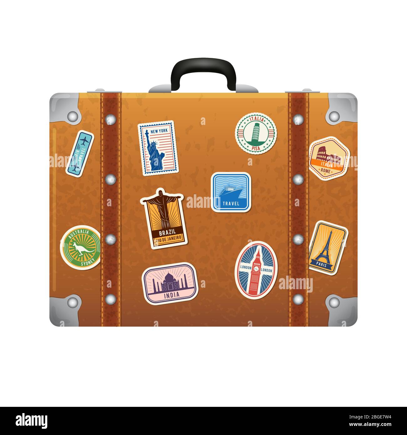 Vintage suitcase stickers hi-res stock photography and images - Page 2 -  Alamy