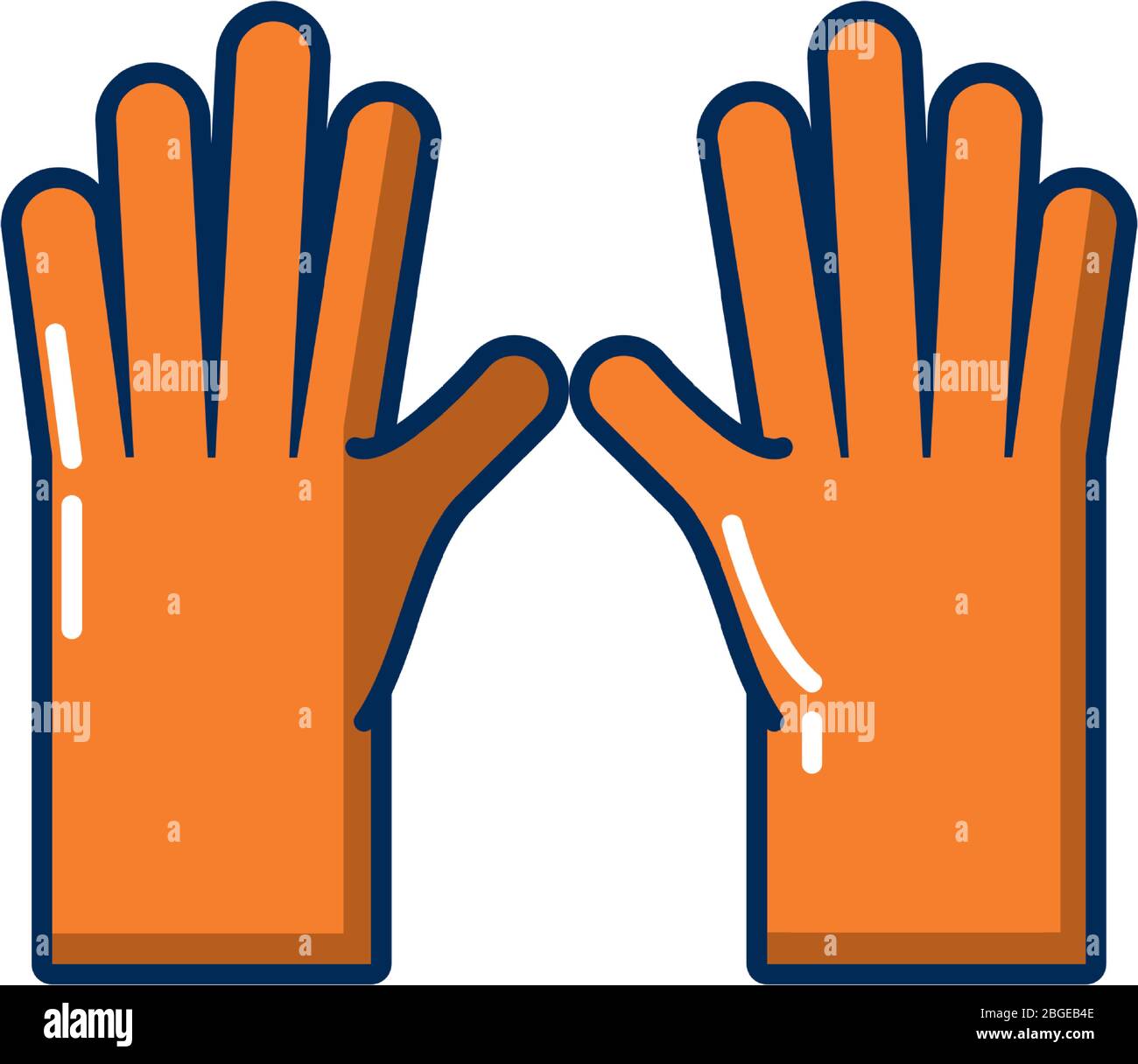 rubber gloves flat style icon Stock Vector Image & Art - Alamy