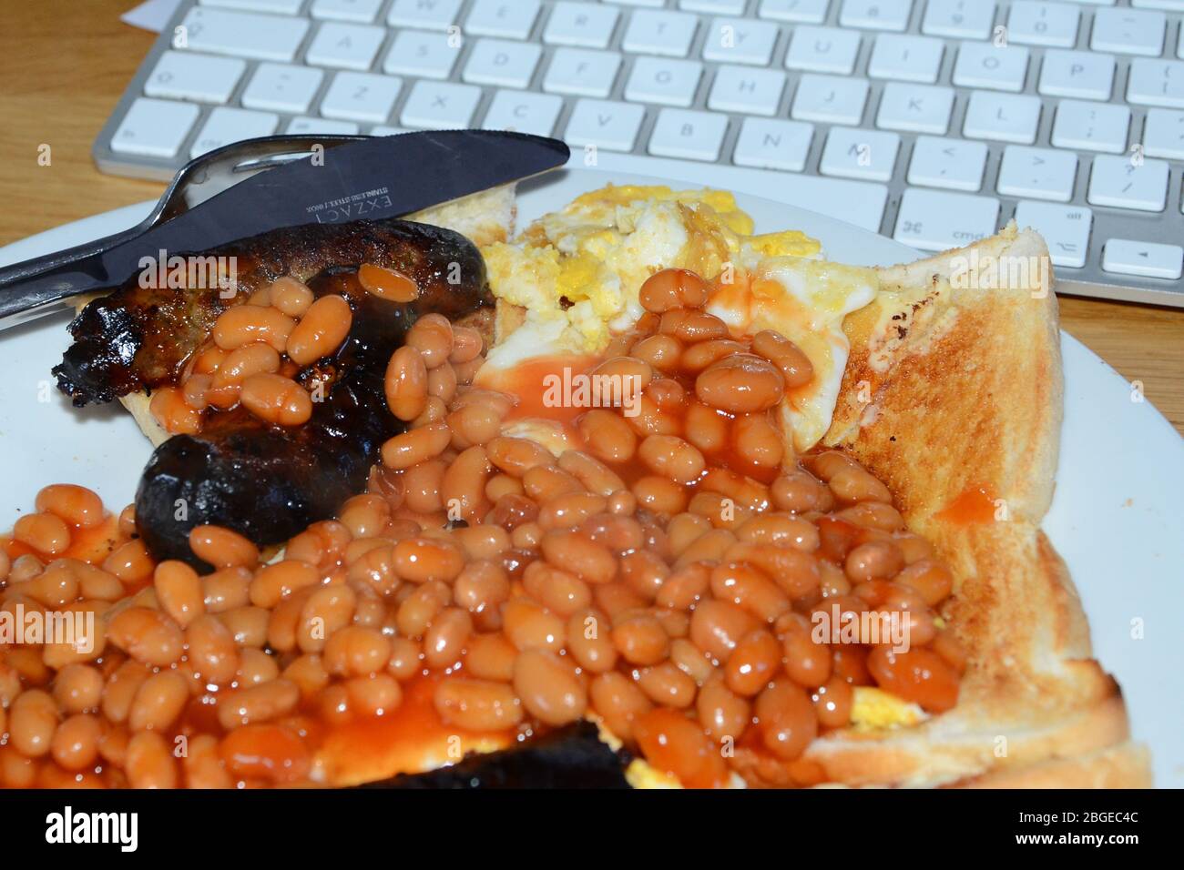 breakfast, Covid19, working from home, Coronavirus Stock Photo