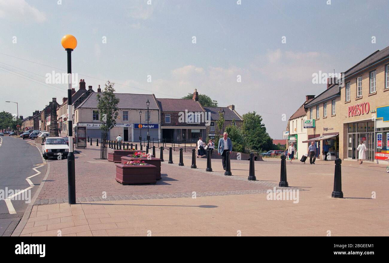 Street scene in 1994 of Bedlington town centre, Newcastle Upon Tyne ...