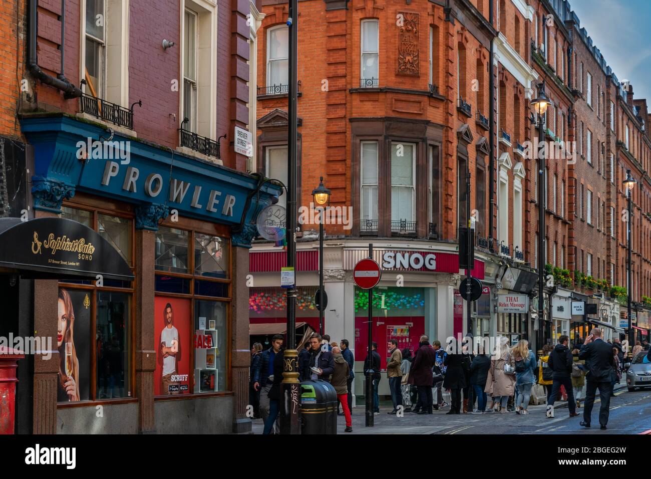 Buildings In Soho London Uk People Walking In The Streets Of London Stock Photo Alamy