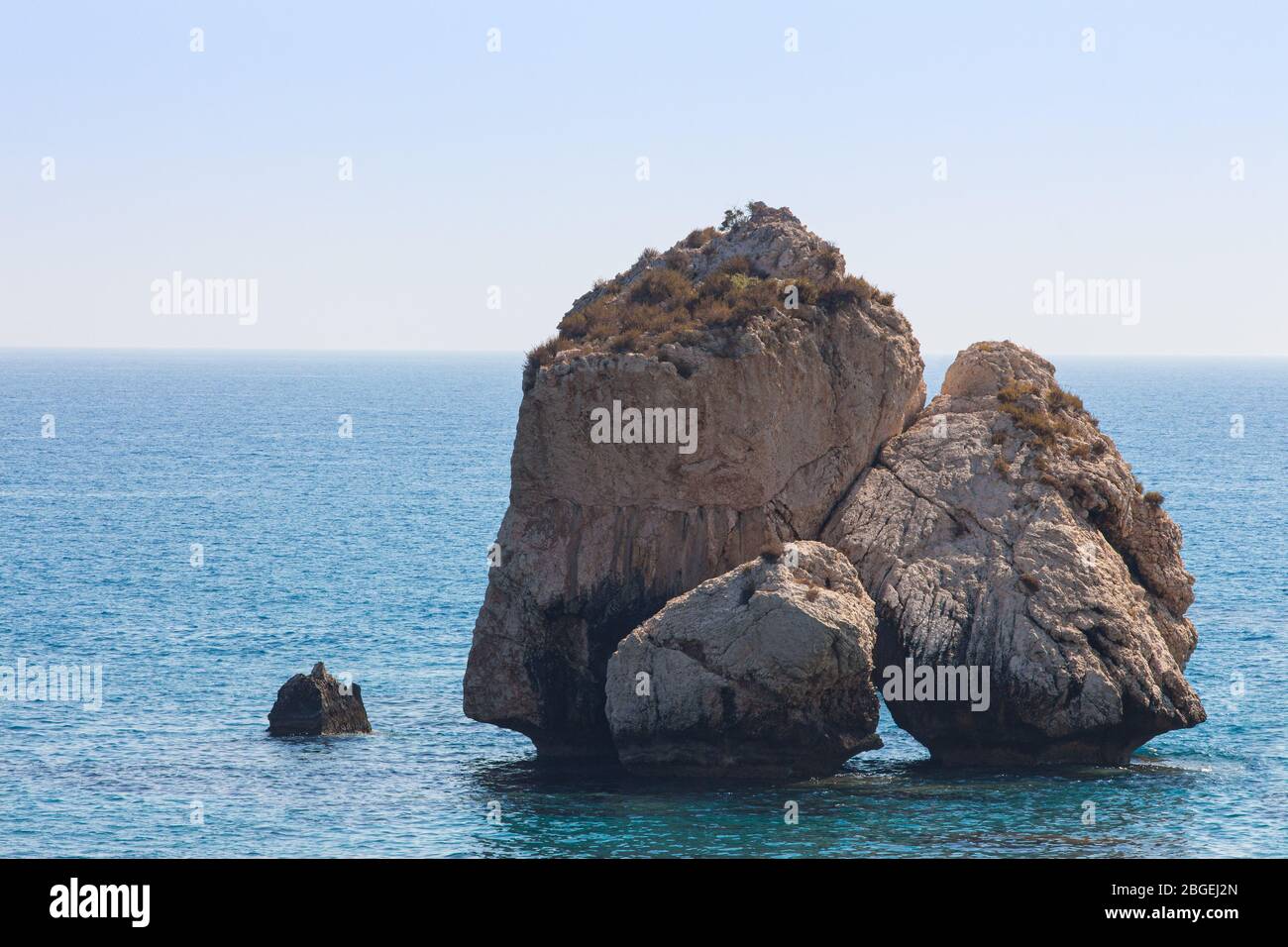 Aphrodite Rock also known as Petra tou Romiou Stock Photo
