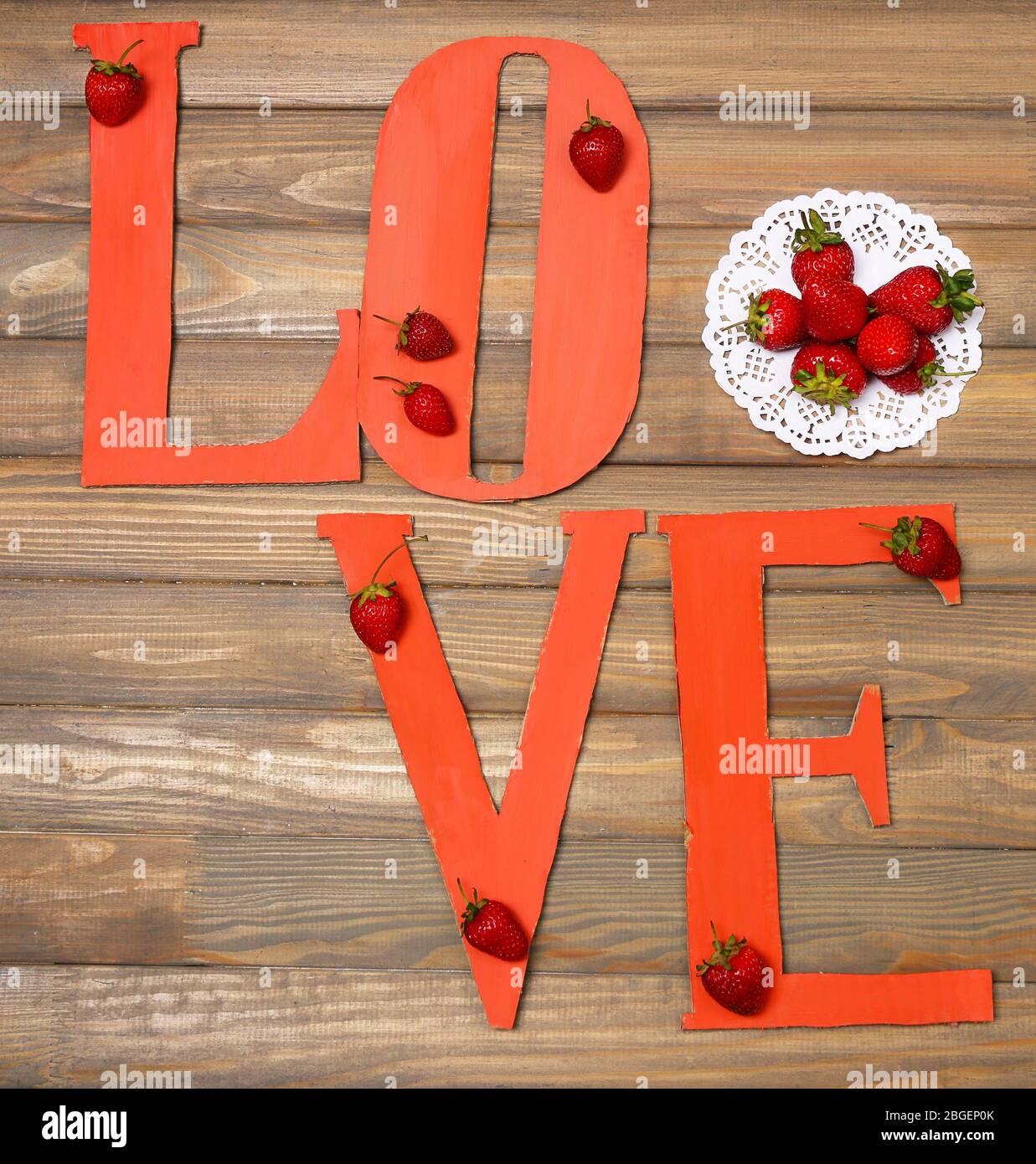 Romantic still life with strawberries Stock Photo - Alamy