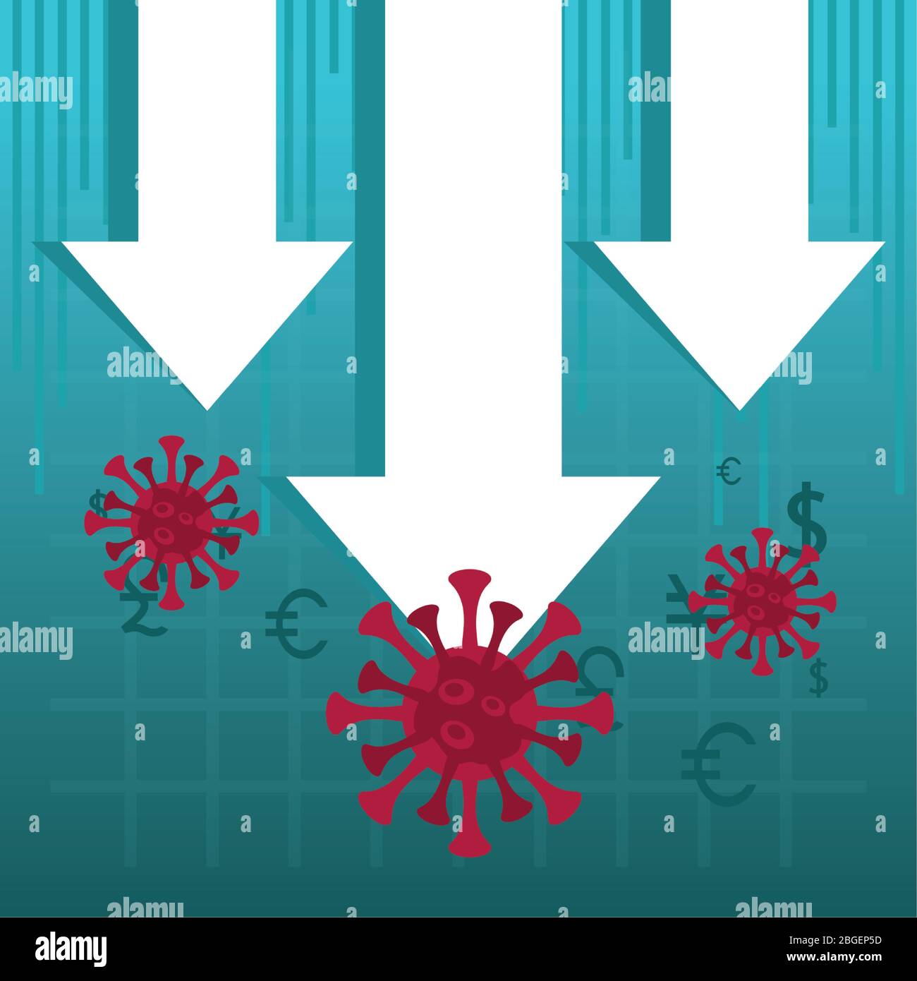 economy and covid19 statistics with arrows Stock Vector Image & Art - Alamy