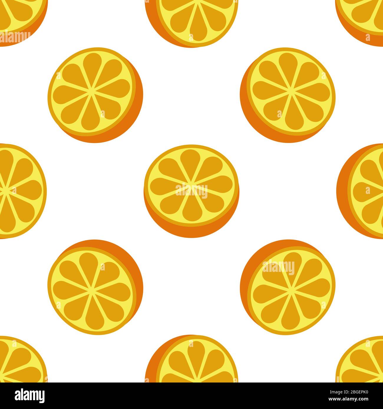 Orange fruit seamless bright white art vector pattern Stock Vector ...