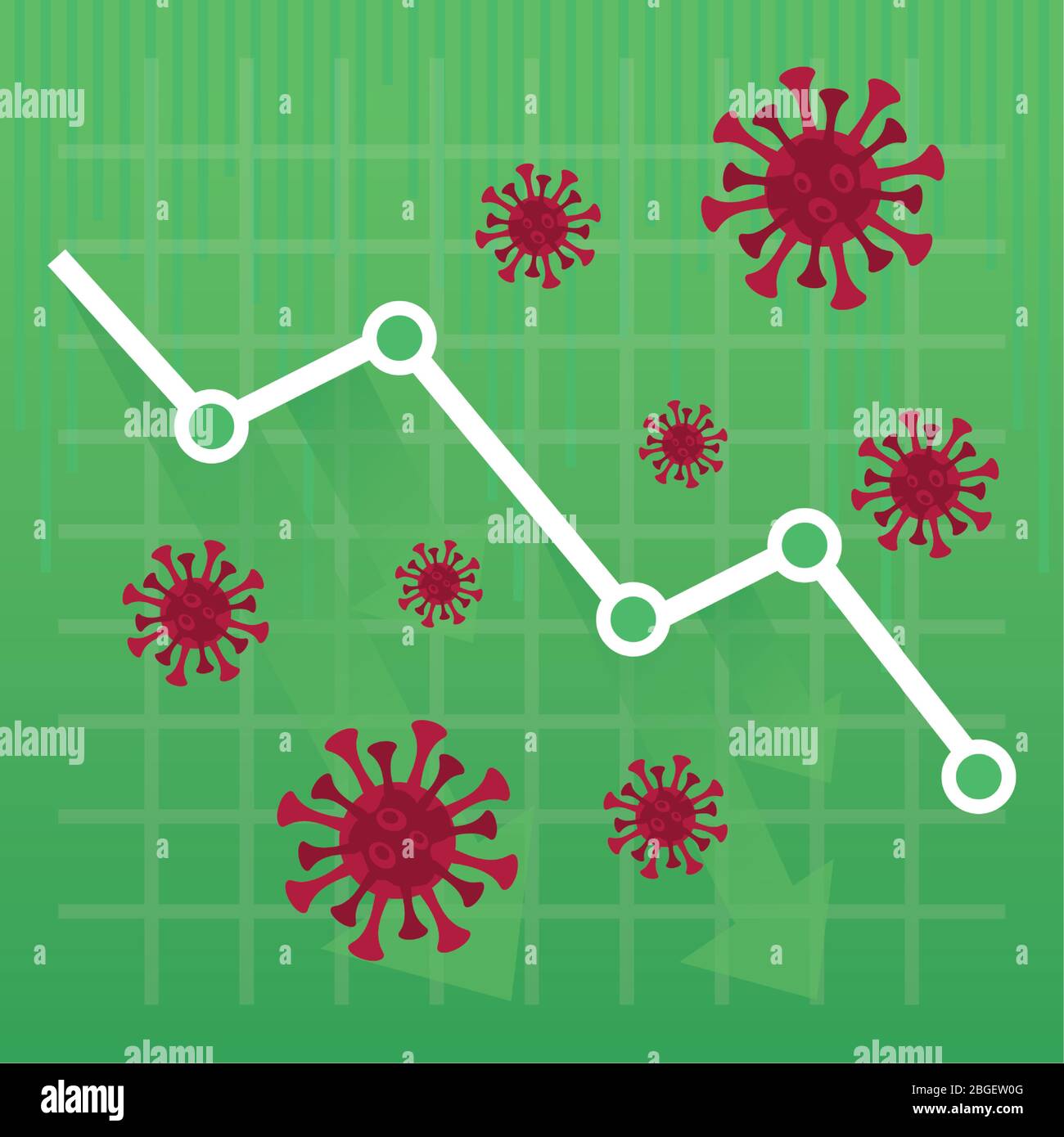 economy and covid19 statistics with particles Stock Vector Image & Art ...