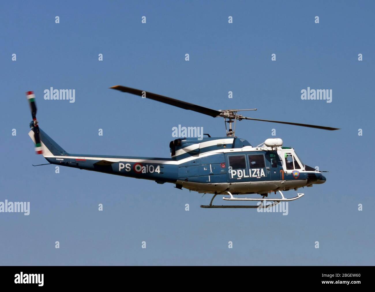 Italian Police helicopter Polizia PS104 Agusta AB212 Photographed in