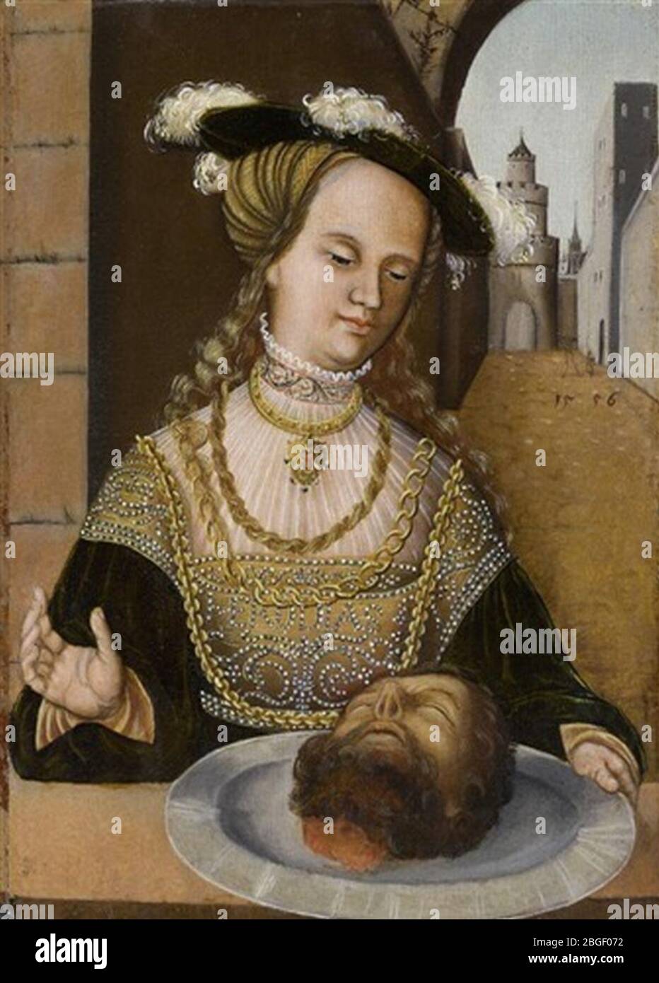 Antonius Heusler Herodias mit dem Kopf Johannes des Täufers Stock