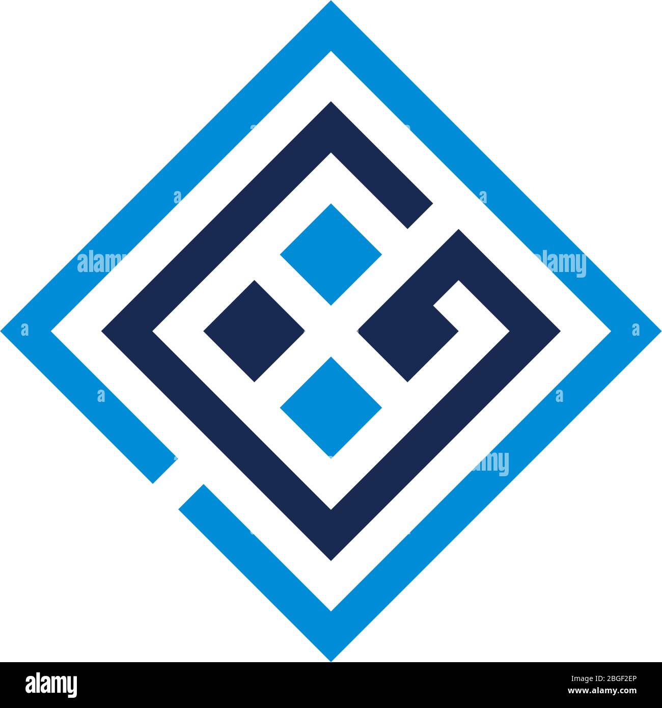 abstract letter gc square linear geometric symbol logo vector Stock Vector
