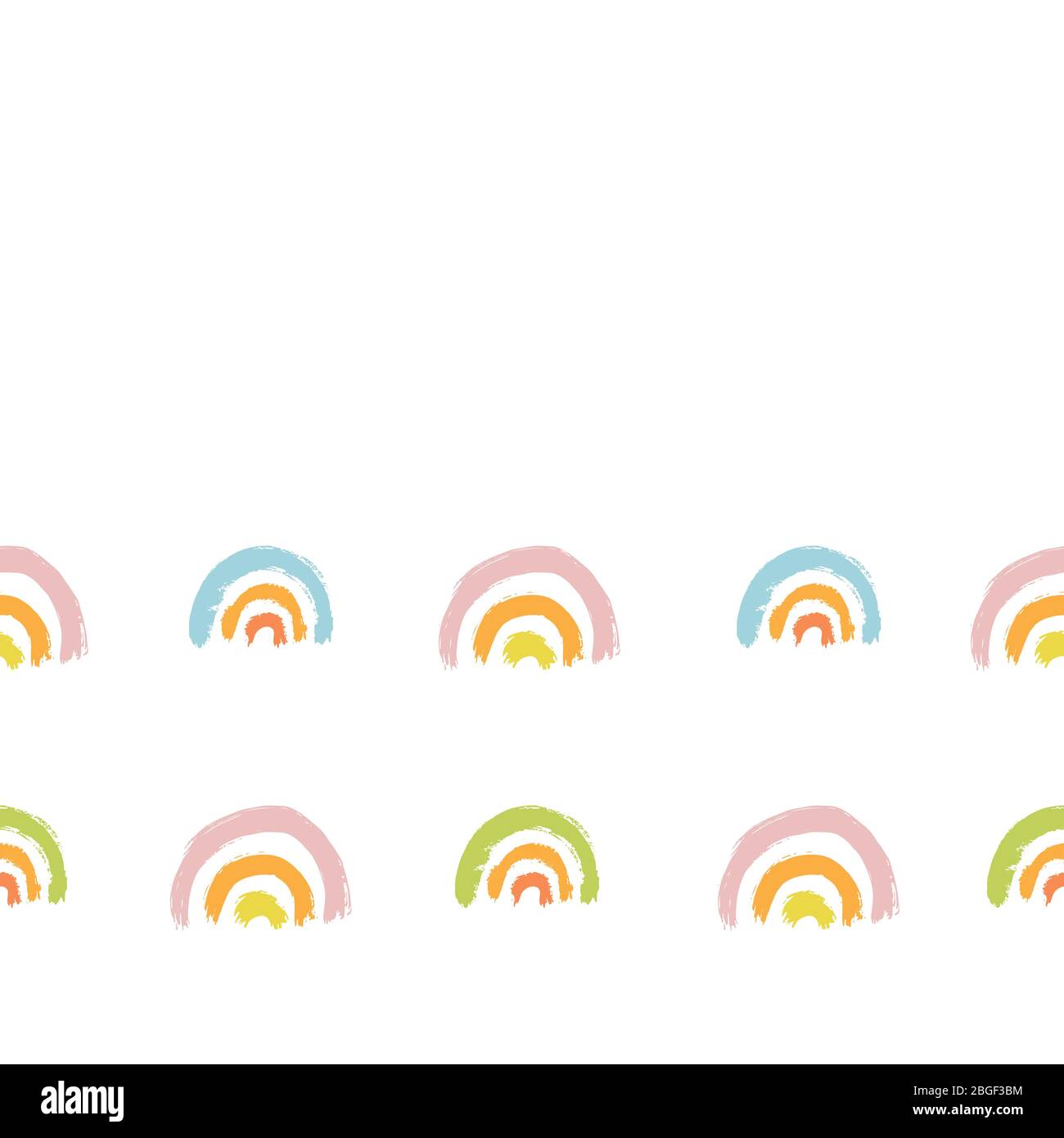 images Pastel Rainbow Boarder https www alamy com seamless vector brushstroke geometric line rainbow border on white background hand painted brush texture in pastel tones on white background surface pattern design image354373816 html