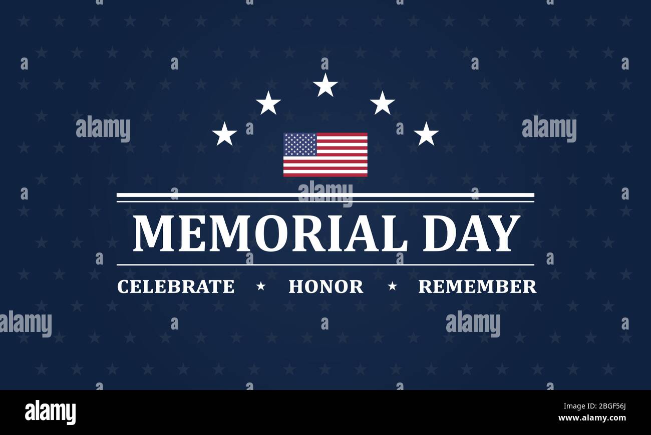 Memorial Day background vector illustration. Remember and honor concept ...