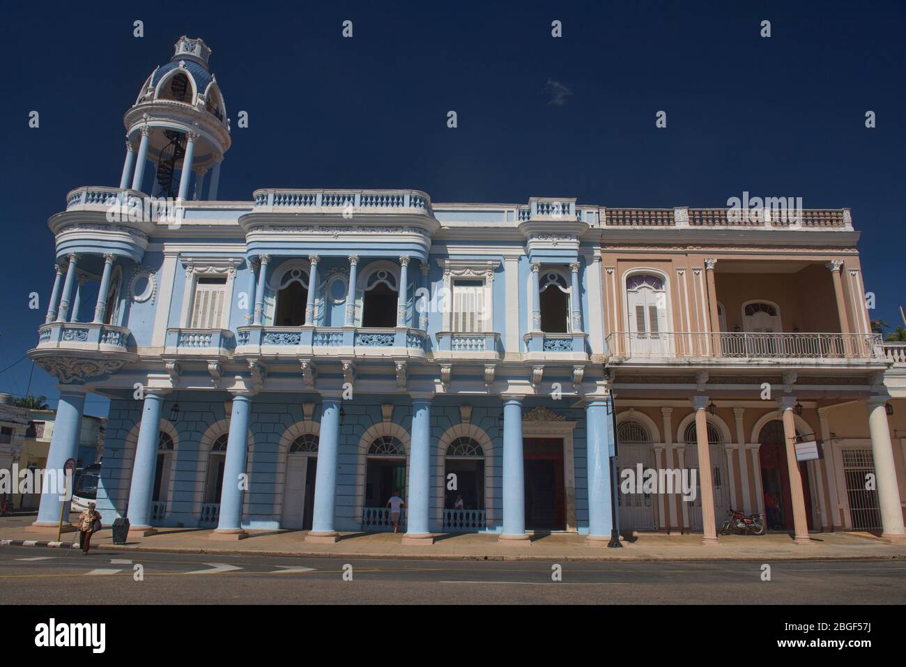 Neoclassical colonial architecture, Ferrer Palace, Cienfuegos, Cuba Stock Photo