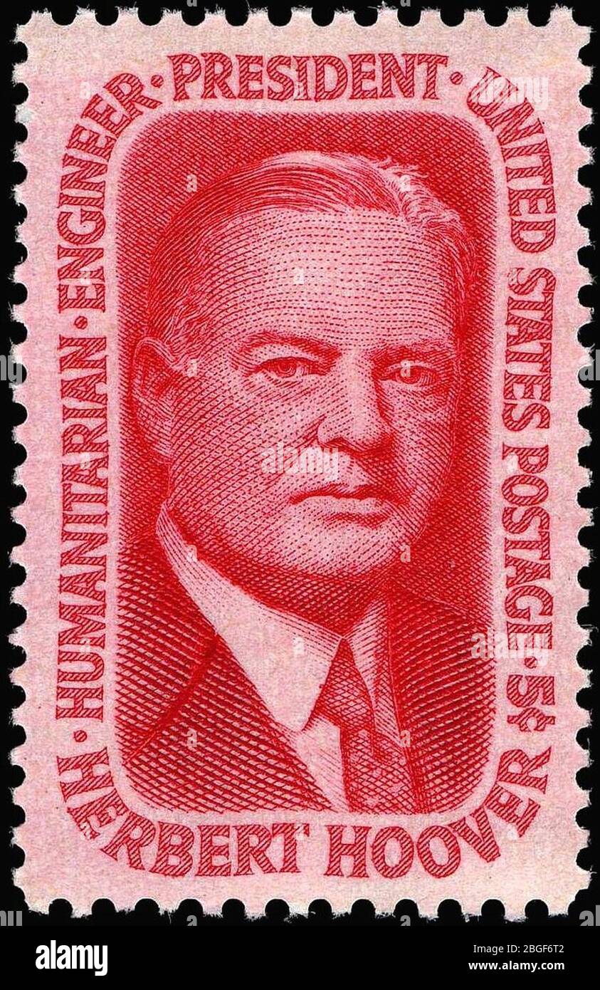 Herbert Hoover commemorative stamp 5c 1965 issue Stock Photo Alamy