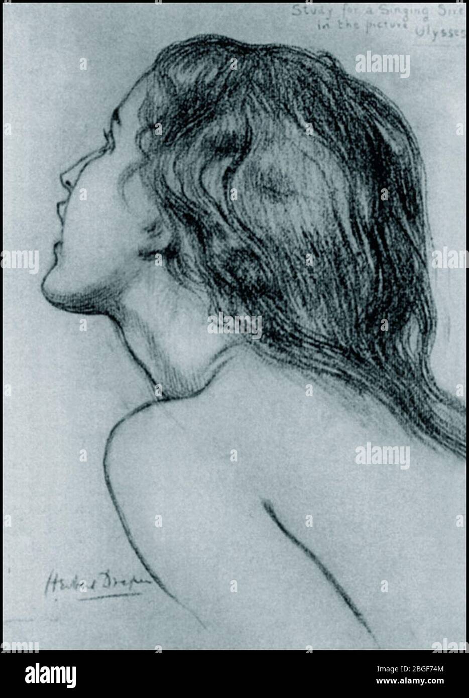 Herbert James Draper, Study for Ulysses and the Sirens Stock Photo Alamy