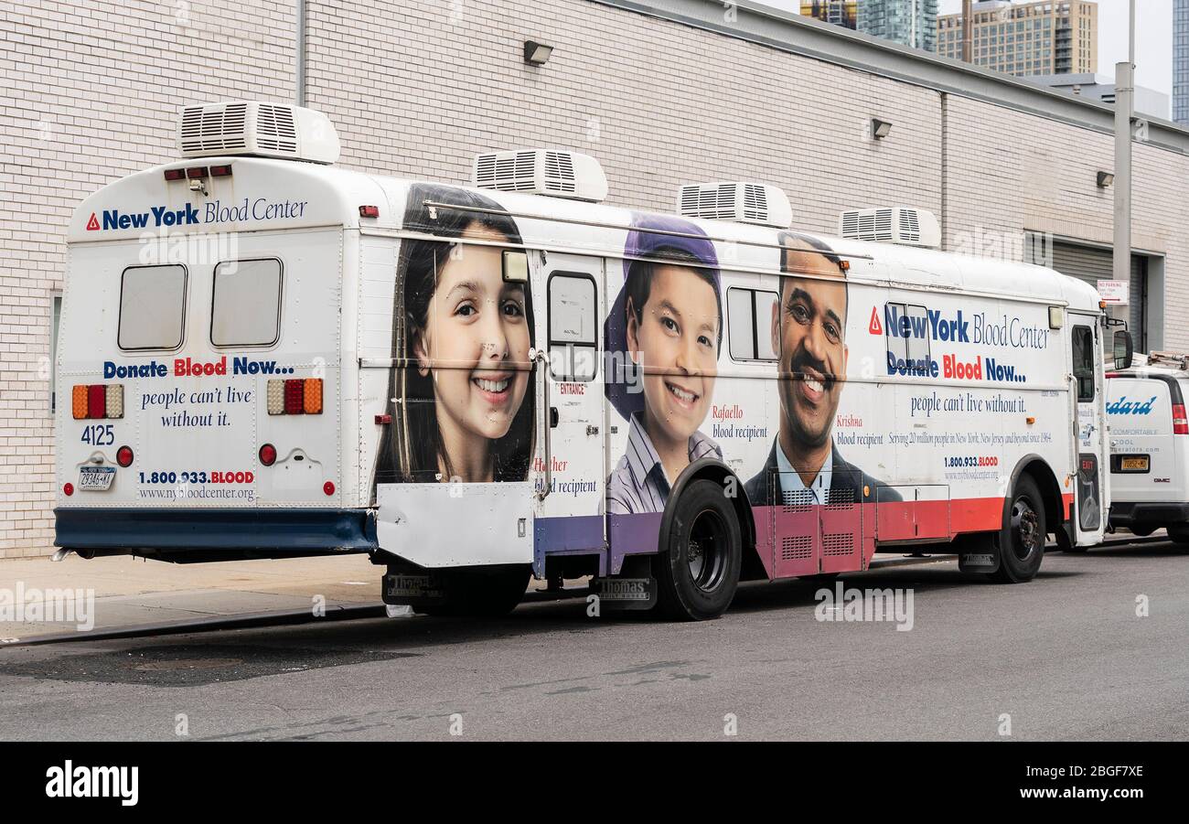 New York, United States. 20th Apr, 2020. Special vehicle to collect