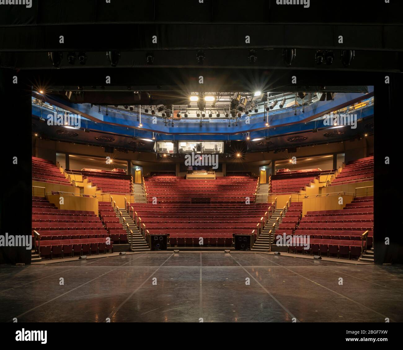 The main theatre space. Leeds Playhouse, Leeds, United Kingdom