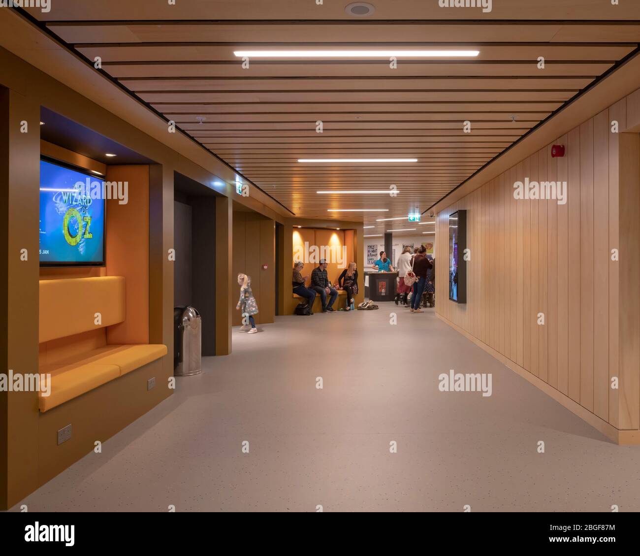 The Foyer. Leeds Playhouse, Leeds, United Kingdom. Architect Page Park Architects, 2019 Stock
