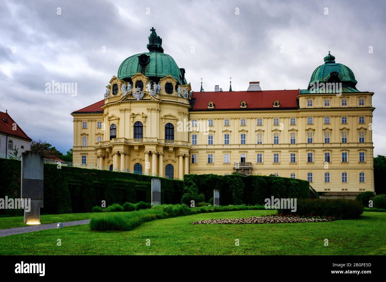 Klosterneuburg monastery near Vienna, antique baroque abbey Stock Photo
