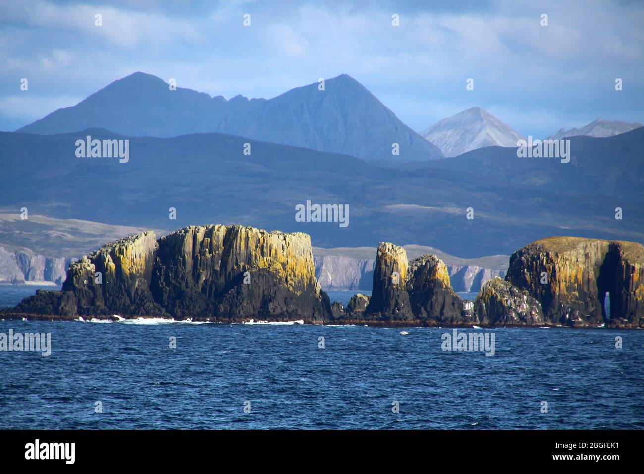 Alaska, Coast of Unga IslandAleutian Islands, United States Stock