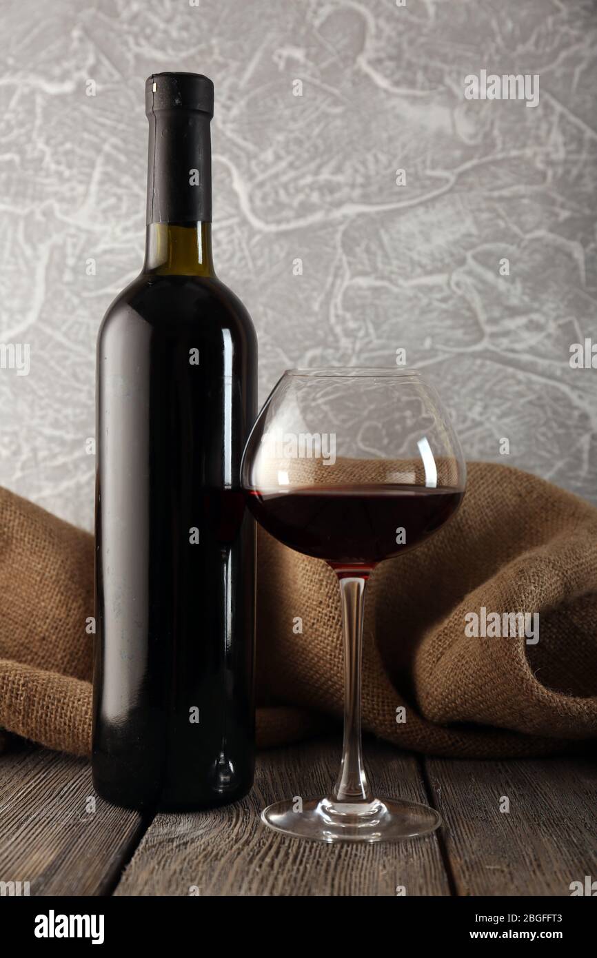 Bottles of wine with glass Stock Photo Alamy