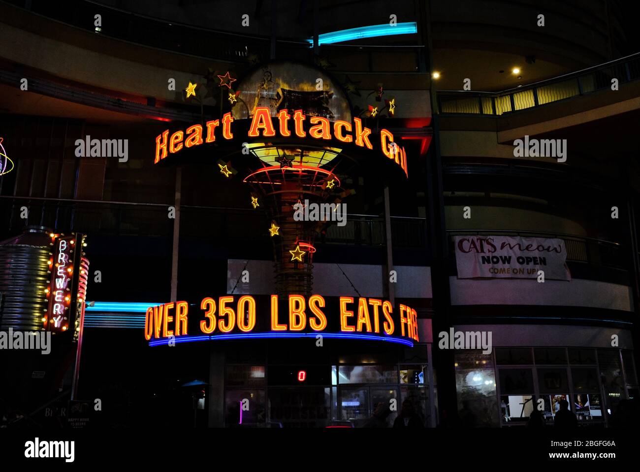 Heart Attack Grill, Downtown Las Vegas, Nevada, USA Stock Photo