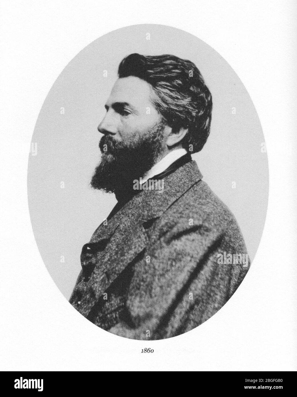 Herman Melville profile. Stock Photo