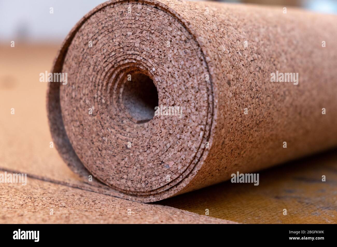 roll of wood cork. renovation Stock Photo